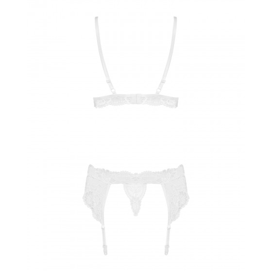 Комплект жіночої нижньої білизни Obsessive 810-SEG - 2 3 pcs set white L / XL
