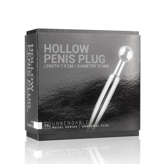 Полый уретральный стимулятор Sinner Gear Unbendable - Hollow Penis Plug 7,5см