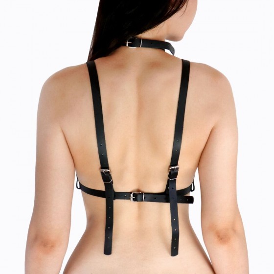 Портупея жіноча Art of Sex - Delaria Leather harness, Чорний L-2XL