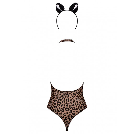 Эротический костюм леопарда Obsessive Leocatia teddy L/XL