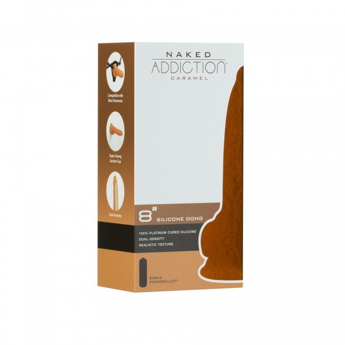 Фаллоимитатор ADDICTION Dual Density Silicone Dildo Caramel 8in