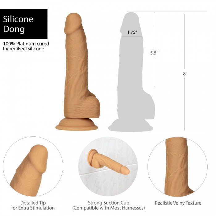 Фаллоимитатор ADDICTION Dual Density Silicone Dildo Caramel 8in