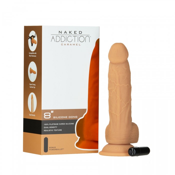 Фаллоимитатор ADDICTION Dual Density Silicone Dildo Caramel 8in