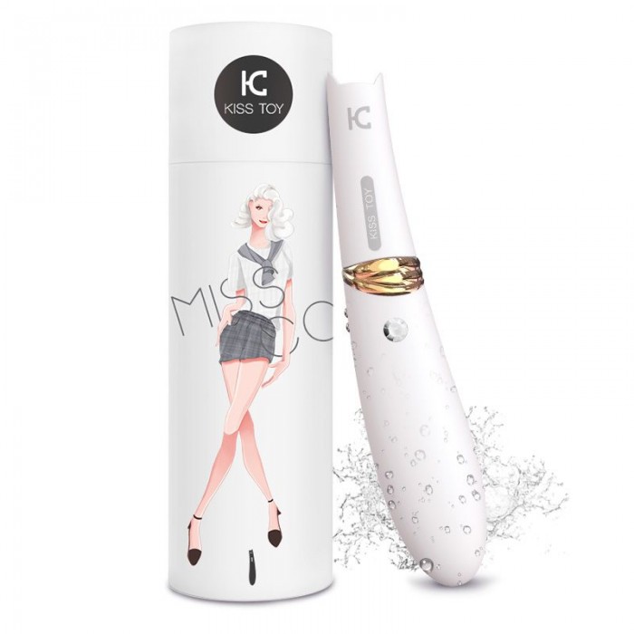 Вакуумний стимулятор з вібрацією KisToy Miss CC White