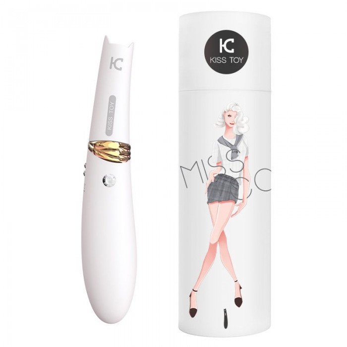 Вакуумний стимулятор з вібрацією KisToy Miss CC White