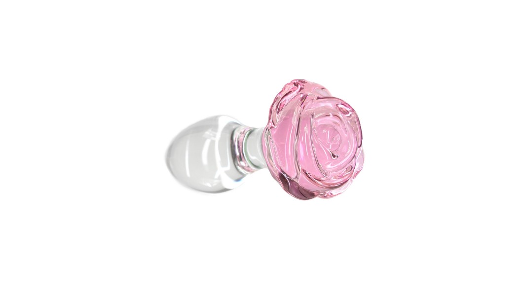 Скляна анальна пробка Pillow Talk-Rosy-Luxurious Glass Anal Plug
