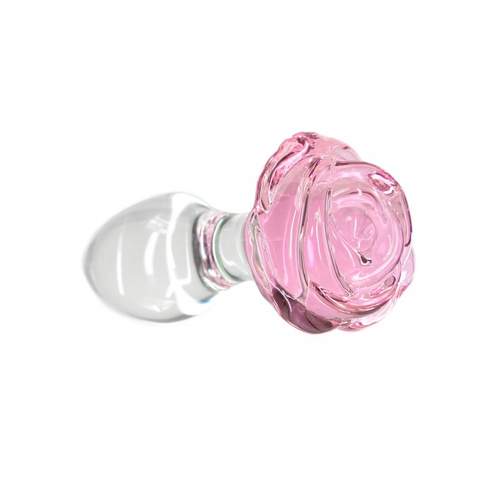 Скляна анальна пробка Pillow Talk-Rosy-Luxurious Glass Anal Plug