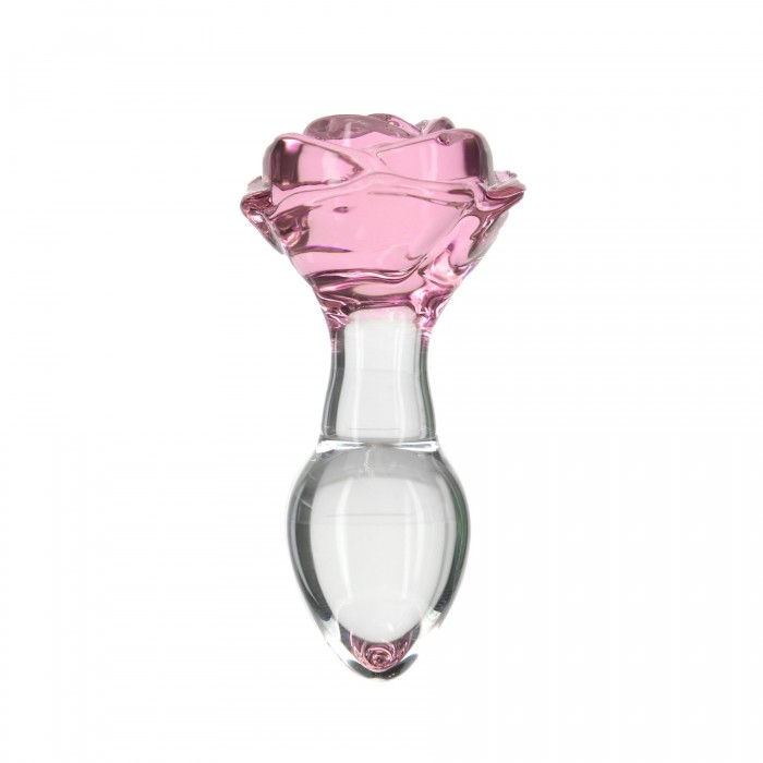 Скляна анальна пробка Pillow Talk-Rosy-Luxurious Glass Anal Plug
