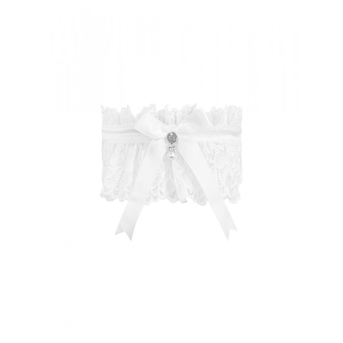 Ажурная подвязка Obsessive Amor Blanco garter, Белая