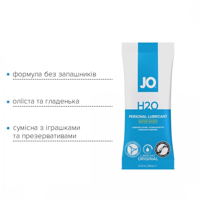 Набір пробників лубриканта Foil Display Box – JO H2O Original – 12 x 10 мл