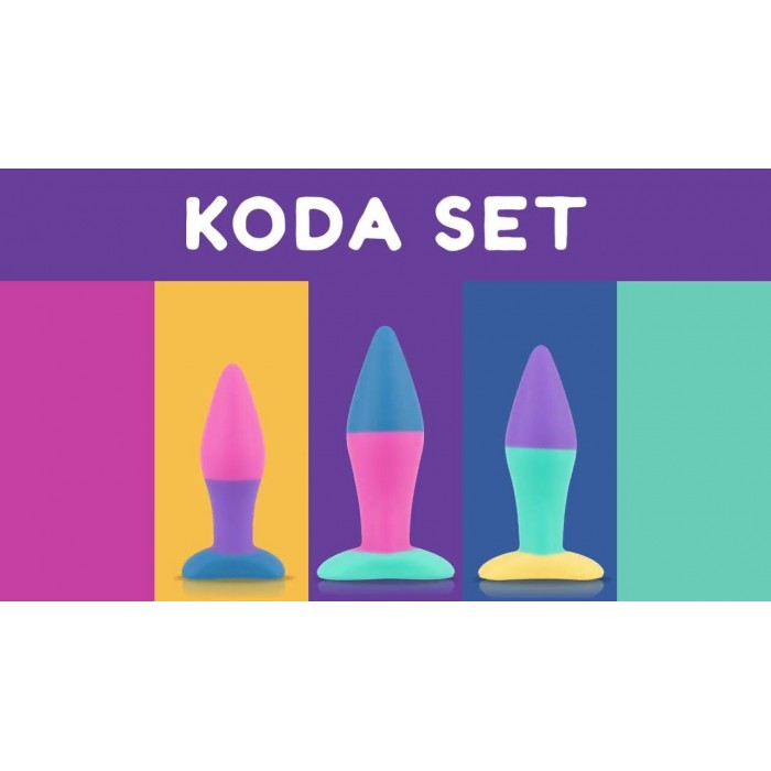 Набір анальних пробок PMV20 Koda – Butt Plug Set, діаметр 2,9-3,9-5 см