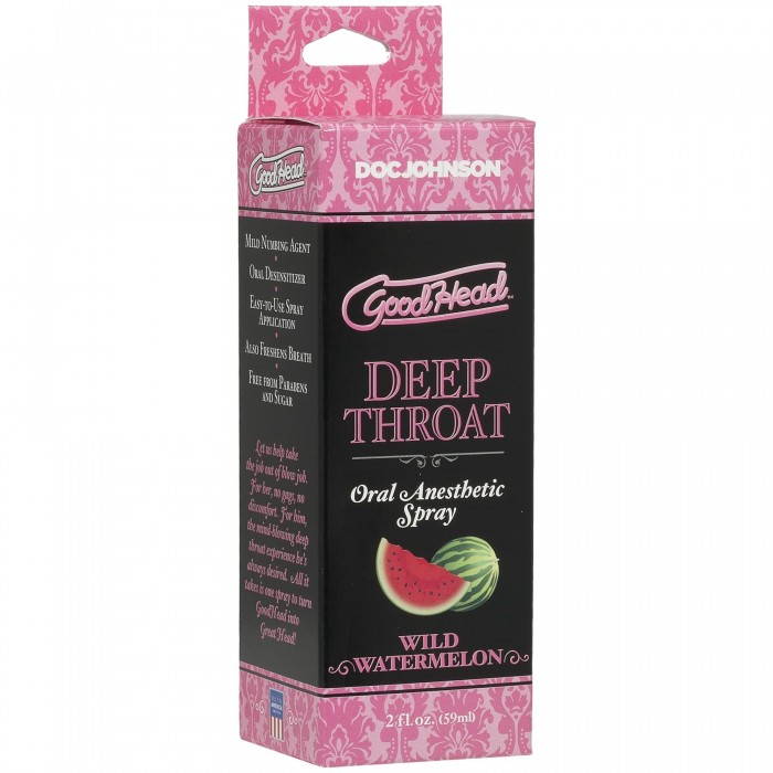 Спрей для глибокого мінету Doc Johnson GoodHead DeepThroat Spray – Кавун 59 мл