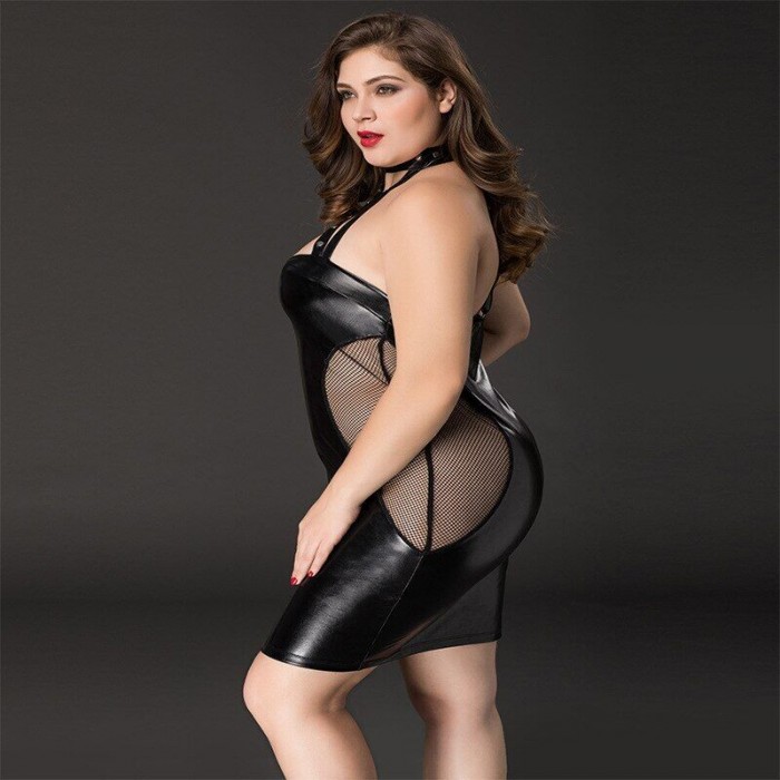 Еротична чорна сукня JSY Спокуслива Міла, Plus Size