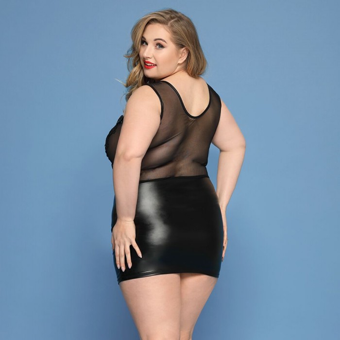 Елегантна чорна сукня JSY Леді Софія, розмір Plus Size, Чорне