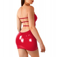 Сексуальна вінілова сукня Art of Sex - Jaklin, розмір XS-M, колір червоний