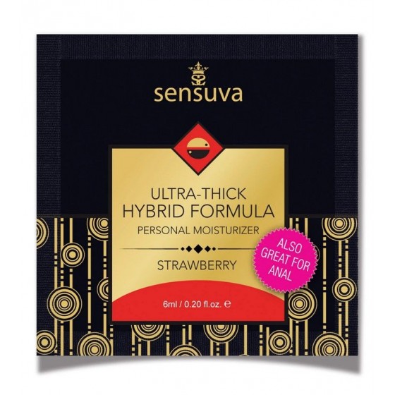 Пробник лубриканта на гібридній основі Sensuva - Ultra-Thick Hybrid Formula Strawberry (6 мл)