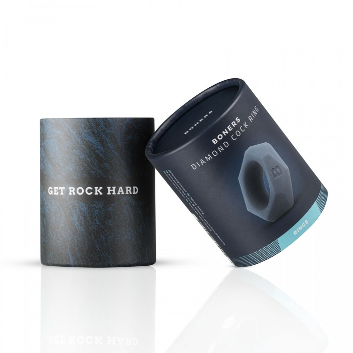 Ерекційне кільце Boners Diamond Cock Ring, Сіре