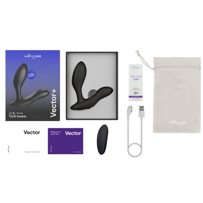 Смарт-вибромассажер простаты We-Vibe Vector+, Черный