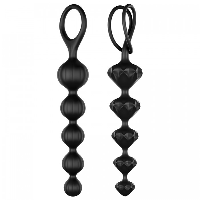 Набір анальних силіконових бус Satisfyer Beads, Чорний