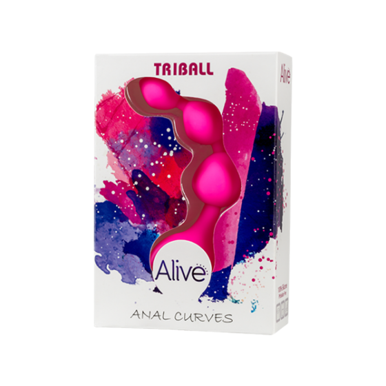 Анальные шарики Alive Triball Pink