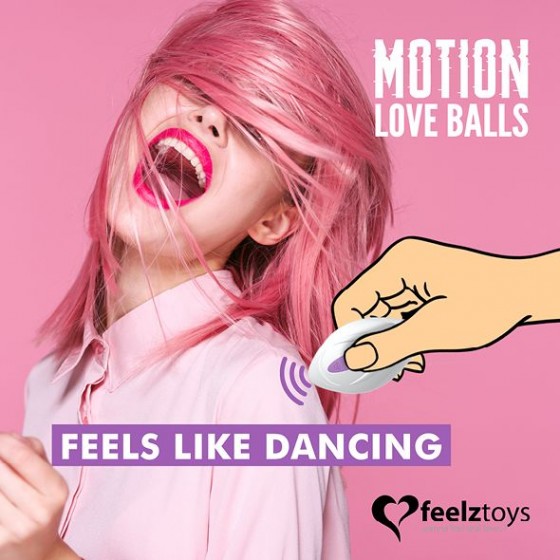 Вагинальные шарики с массажем и вибрацией FeelzToys Motion Love Balls Jivy