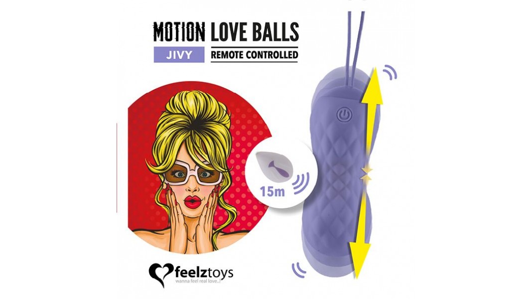 Вагинальные шарики с массажем и вибрацией FeelzToys Motion Love Balls Jivy