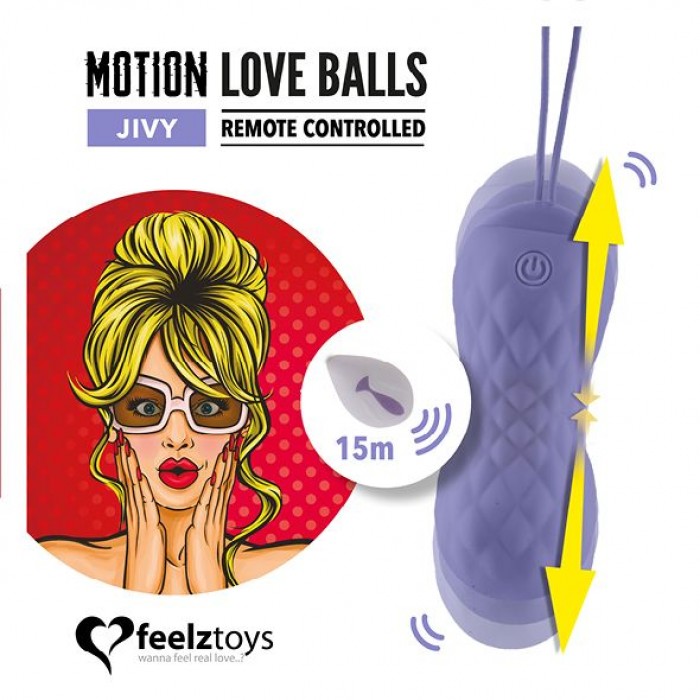 Вагинальные шарики с массажем и вибрацией FeelzToys Motion Love Balls Jivy