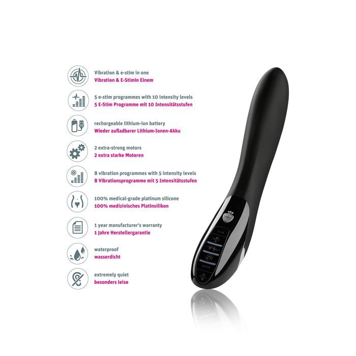 Вібратор з електростимуляцією Mystim Electric Eric eStim Black