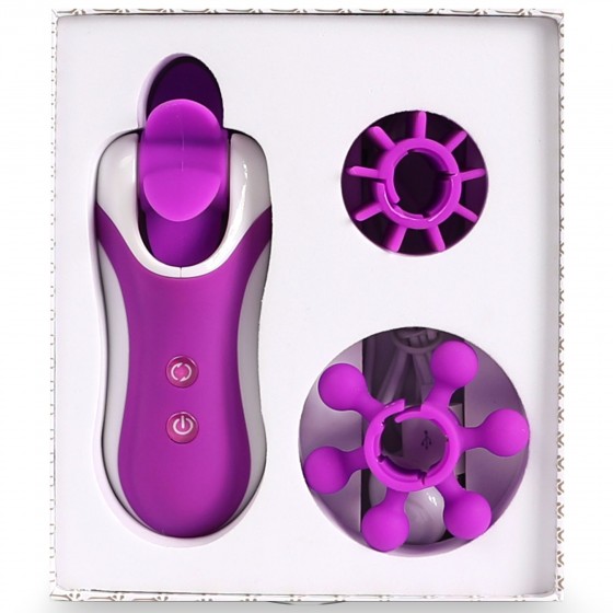 Стимулятор з імітацією оральних ласк FeelzToys-Clitella Oral Clitoral Stimulator Purple