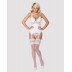 Еротичний корсет Obsessive 810-COR - 2 corset & thong white S / M