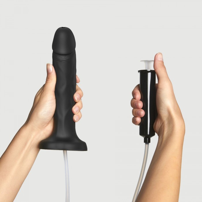 Кінчаючий фалоімітатор Strap-On-Me SQUIRTING CUM DILDO REALISTIC Black L