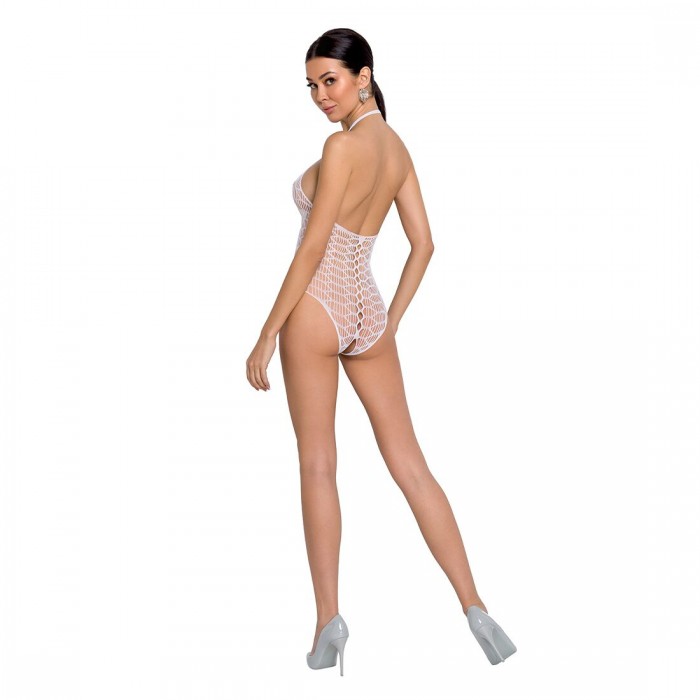 Бодистокинг с доступом в крупную сетку Passion BS087, размер One Size, Белый