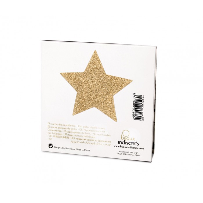 Пэстис - стикини Bijoux Indiscrets - Flash Star, Gold