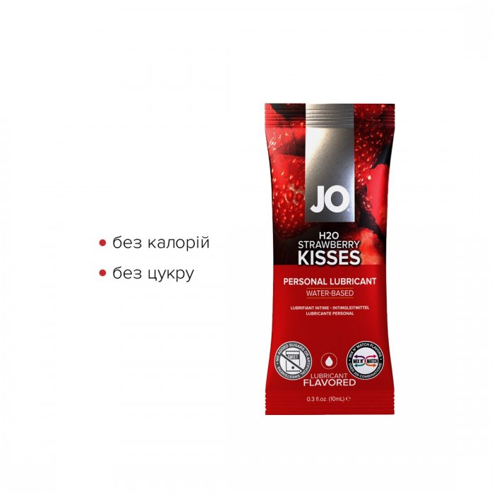 Набір пробників лубриканта Foil Display Box – JO H2O Полуниця – 12 x 10 мл