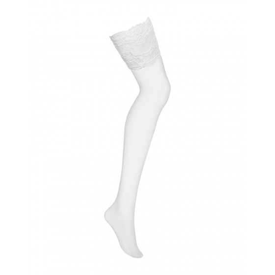 Эротические чулки Obsessive 810-STO-2 stockings white L/XL