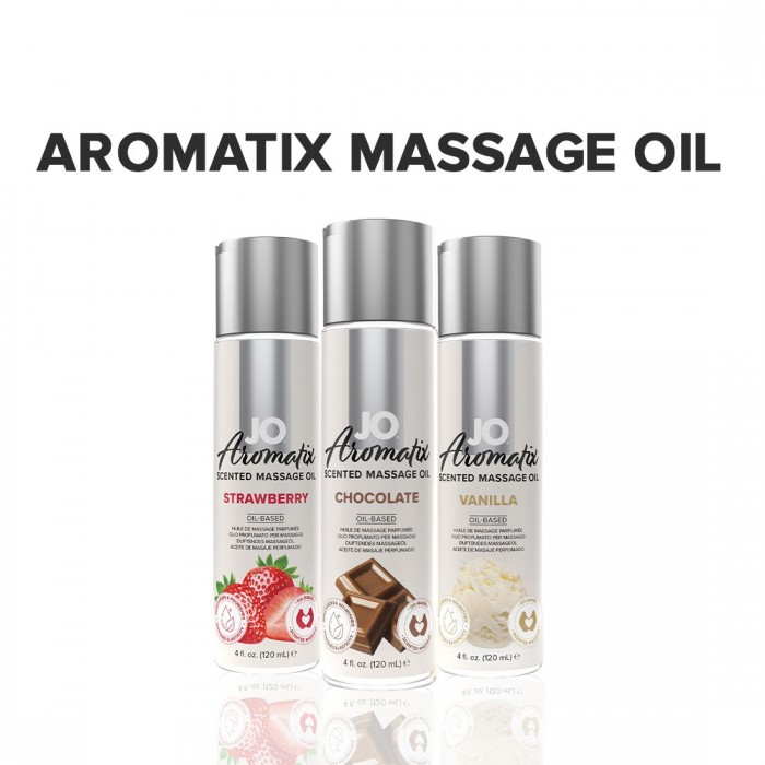 Натуральна масажна олія JO Aromatix Massage Oil Chocolate, об'єм 120 мл