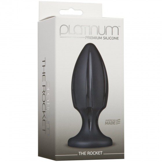 Анальный плаг Doc Johnson Platinum Premium Silicone - The Rocket - Black