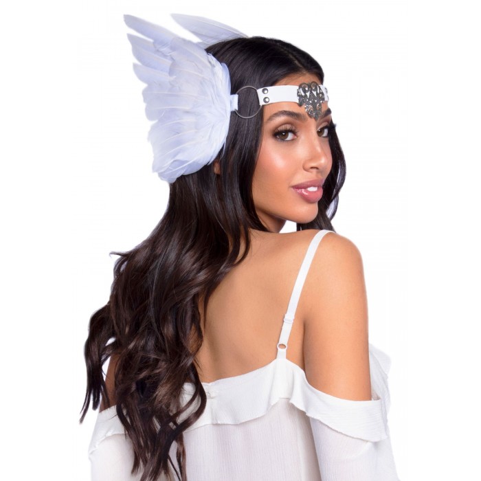 Пов'язка на голову з крилами Leg Avenue Feather headband, Біла
