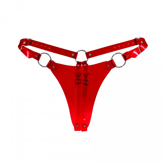 Трусики класичні Feral Feelings - String Bikini, Червоні (Trasparent)