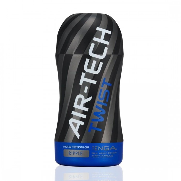 Мастурбатор Tenga Air-Tech TWIST Ripple Blue с изменяемой тугостью обхвата