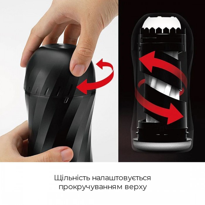 Мастурбатор Tenga Air-Tech TWIST Ripple Blue с изменяемой тугостью обхвата