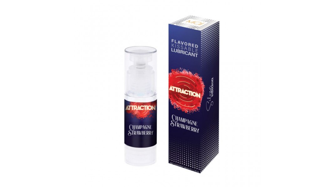 Змазка для орального сексу на водній основі MAI Attraction Champagne Strawberry (50 мл)