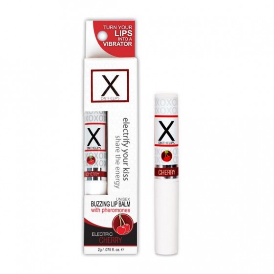 Стимулюючий бальзам для губ унісекс Sensuva - X on the Lips Cherry з феромонами