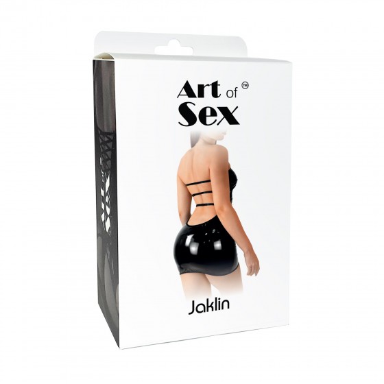 Сексуальне вінілове плаття Art Of Sex-Jaklin, розмір L-2XL, Колір Чорний