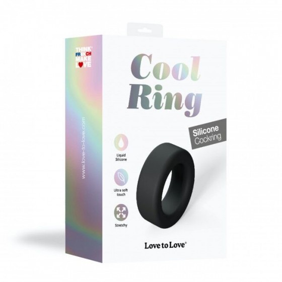Эрекционное кольцо Love To Love COOL RING - BLACK ONYX
