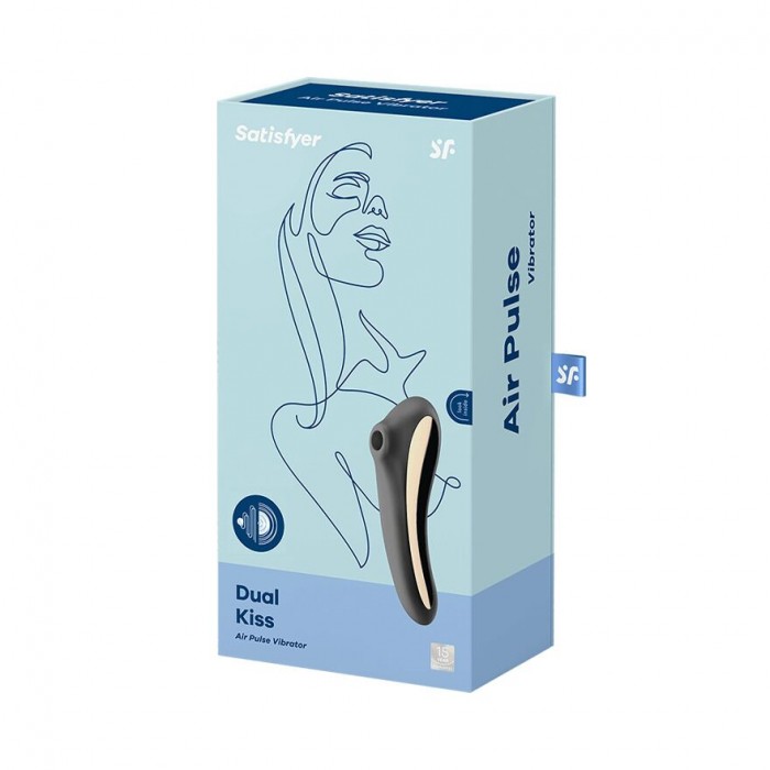 Вакуумний вібратор Satisfyer Dual Kiss Black
