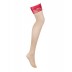 Эротические чулки Obsessive Lacelove stockings XL/2XL