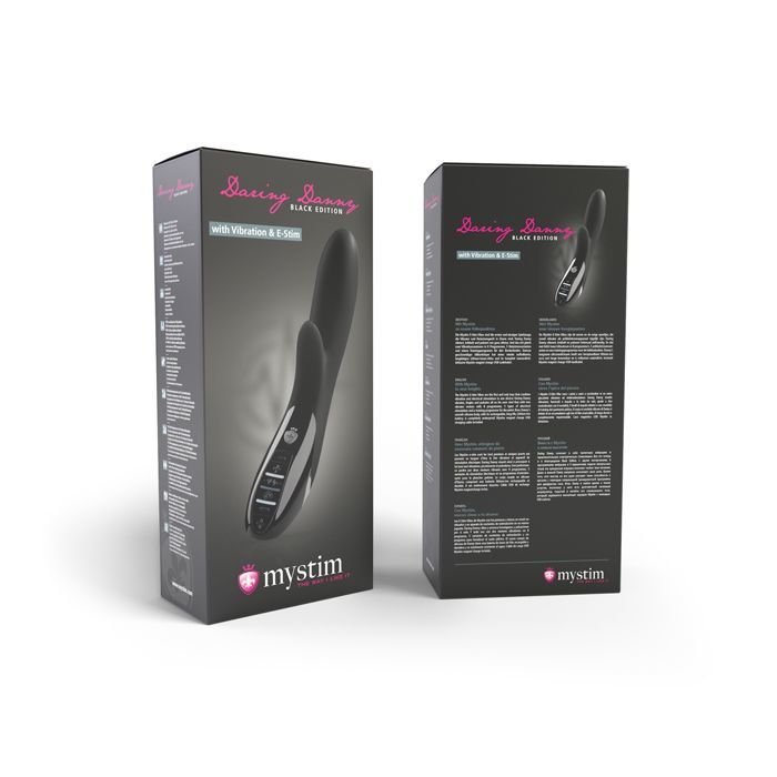 Вібратор-кролик з електростимуляцією Mystim Daring Danny eStim Black