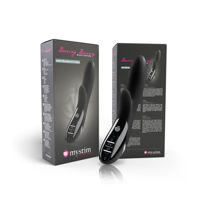 Вібратор-кролик з електростимуляцією Mystim Daring Danny eStim Black