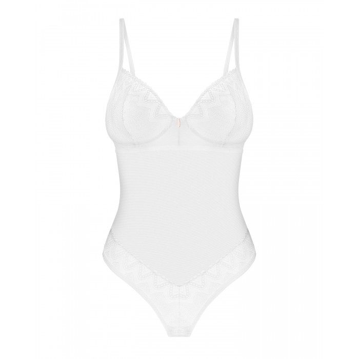 Еротичне боді Obsessive Alissium Teddy, розмір M/L, Біле